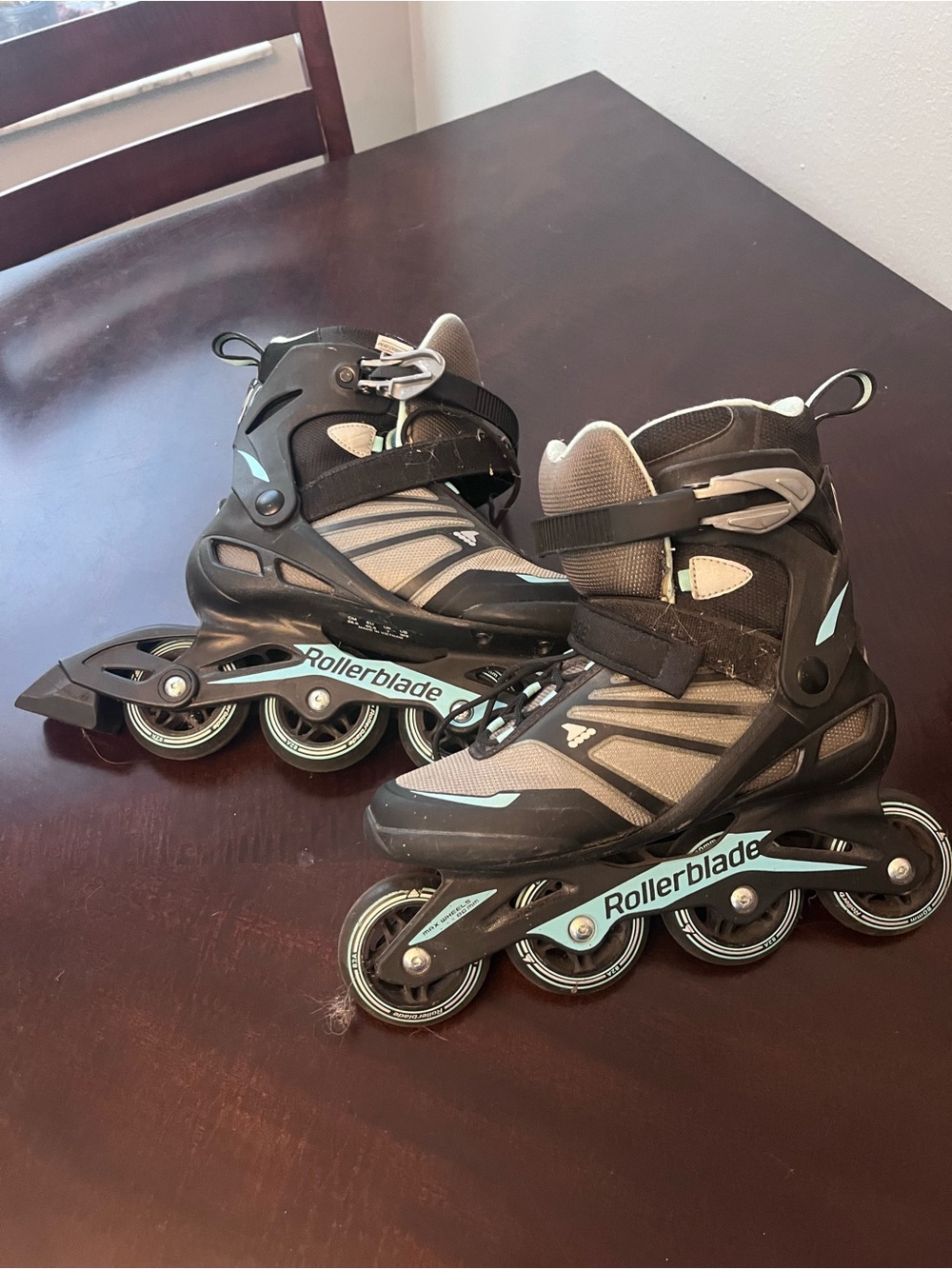 Rollerblade Women's Inline Skates in Black and Light Blue